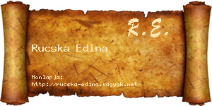 Rucska Edina névjegykártya